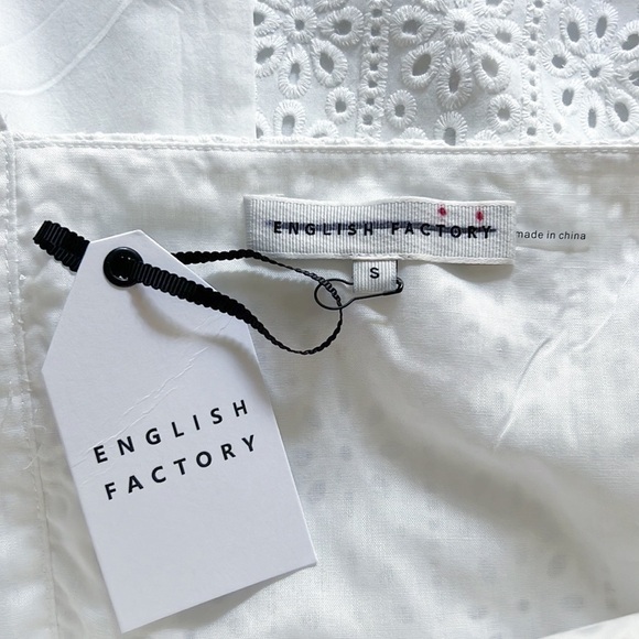 English Factory Eyelet Midi Dress White NWT - Picture 15 of 16
